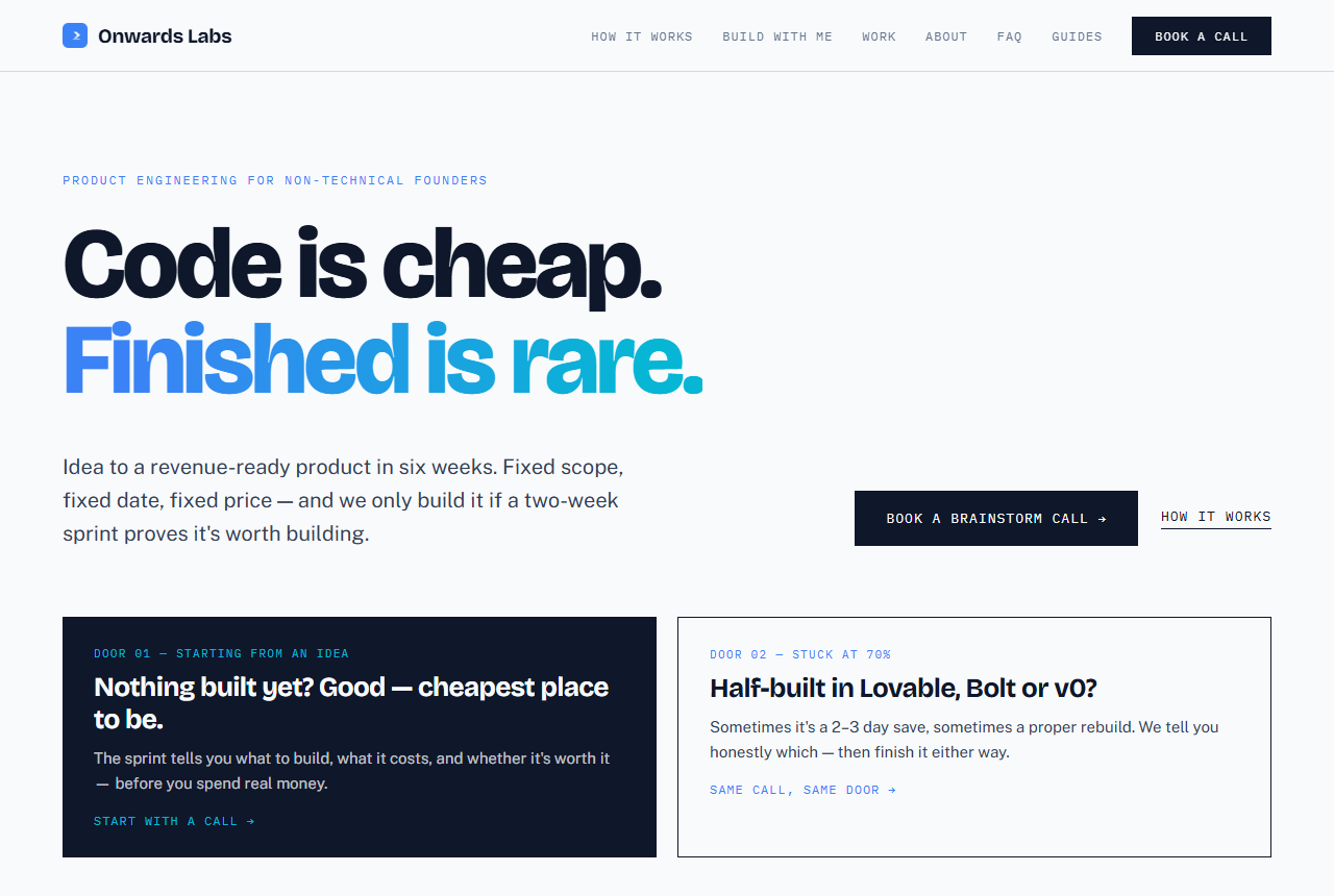 The Onwards Labs site