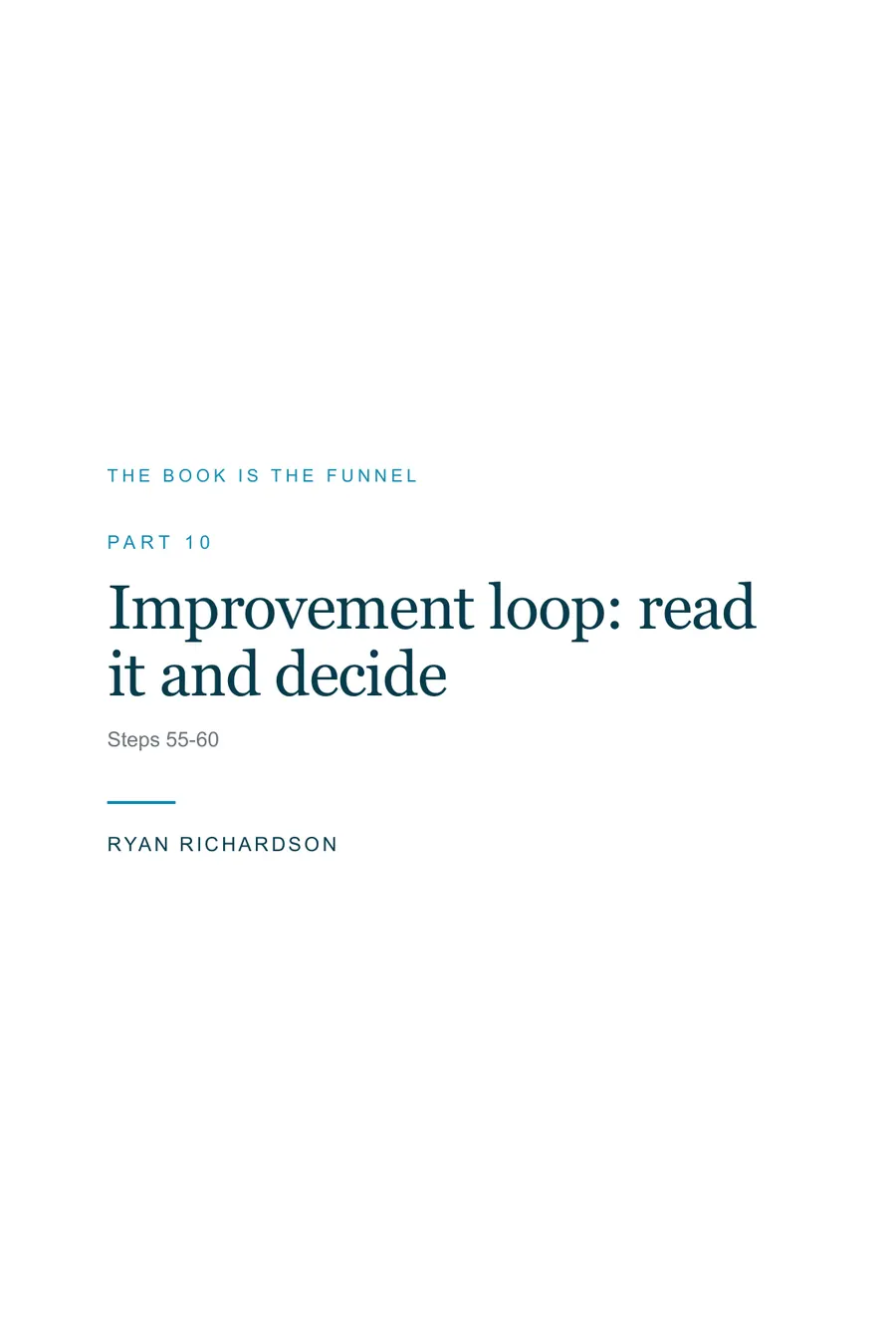 Cover of Part Improvement loop: read it and decide