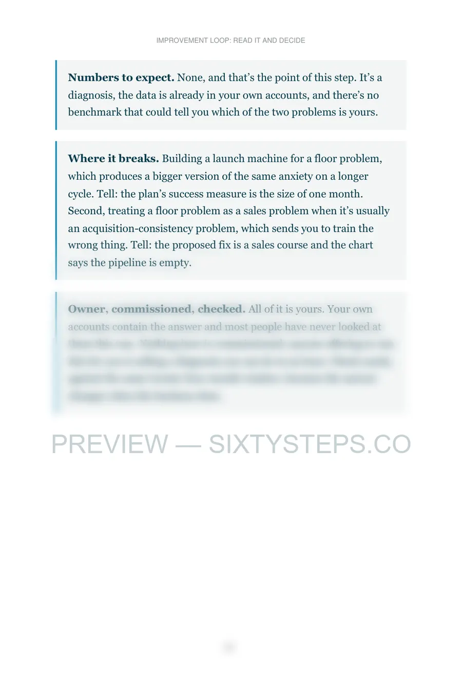 Preview page 5 from Improvement loop: read it and decide