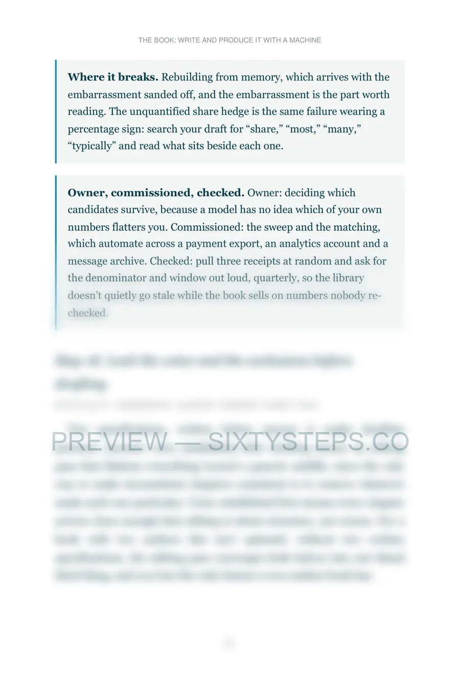 Preview page 2 from The book: write and produce it with a machine