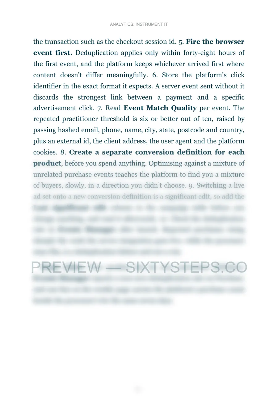 Preview page 3 from Analytics: instrument it